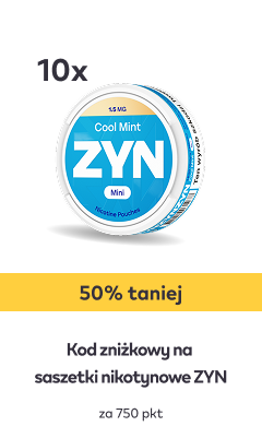 Kod zniżkowy na saszetki ZYN za 750 pkt.
